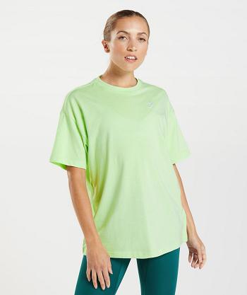 Dámské T Shirts Gymshark Tréninková Oversized Zelene | CZ 3274VRW